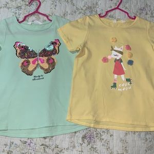 H&M, little girl shirt bundle, size 6-8 years